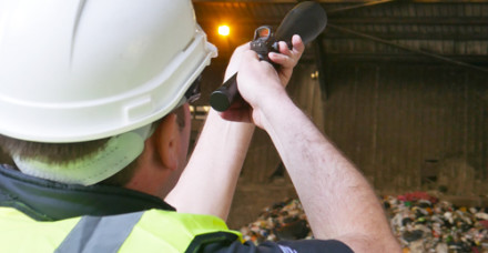 Hand held laser waste