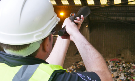 Hand held laser waste